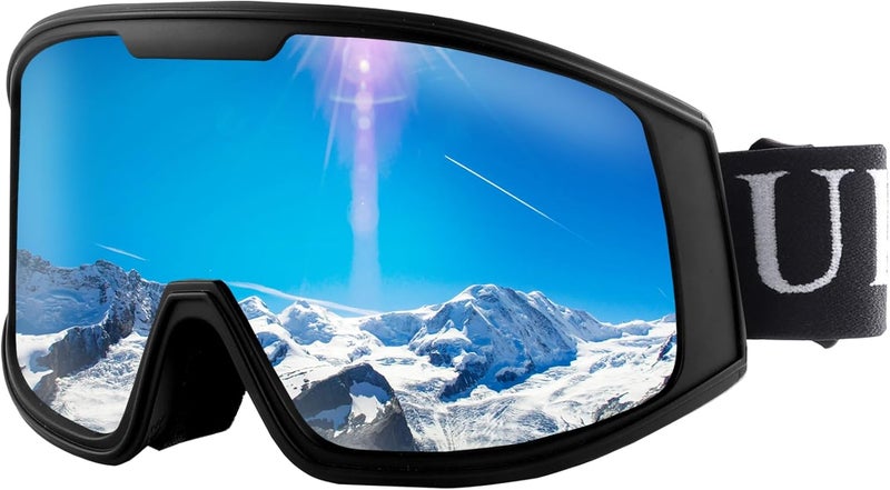 Ukoly Ski/Snowboard Goggles for Men Women, Snow Goggles HD Lens Anti-Fog Coating OTG Design UV400 Protection Windproof - Image 1